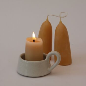 British Beeswax Candles, Short Stubby, 3 of 9