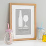 Personalised Couples Drinks Print, thumbnail 2 of 7