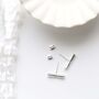 Sterling Silver Bar Stud Earrings, thumbnail 7 of 11