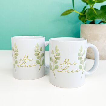 Mr And Mrs Personalised Golden Wedding Anniversary Mugs, 3 of 4