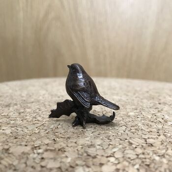 Miniature Bronze Robin Sculpture 8th Anniversary Gift, 8 of 12