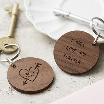 Personalised Carved Heart Keyring, 8 of 8