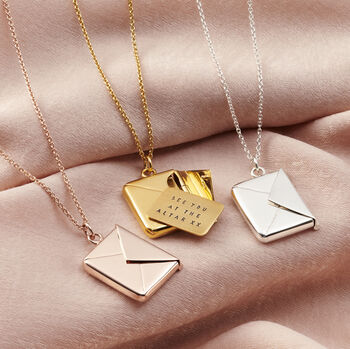 Personalised Little Message Envelope Necklace, 11 of 12