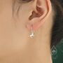 Sterling Silver Cute Horse Dangle Hook Earrings, thumbnail 3 of 10