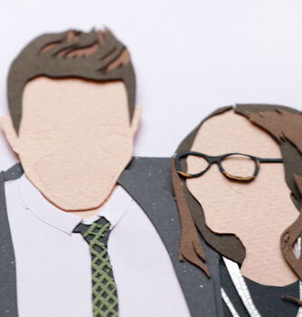Personalised Couples Portrait Papercut, 6 of 6