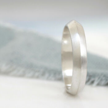Sterling Silver Plain Band Rings. Silver Wedding Band, 7 of 9