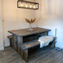 Elston Farmhouse Dining Table And Bench, thumbnail 4 of 8