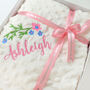 Personalised Embroidered Floral Baby Blanket With Name, thumbnail 2 of 8