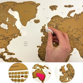 Scratch Off World Map Travel Gifts, 2 of 12