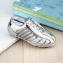 Personalised Silver Plated Football Boot Money Box, thumbnail 1 of 4