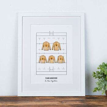 Personalised Family Rugby Squad Print, 5 of 7