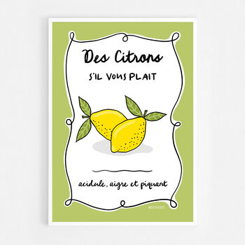 Des Citrons S'il Vous Plait, Lemons Please Print, 6 of 7