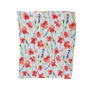 Poppy And Bluebell Flower Lightweight Scarf, 4 of 4