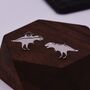 Sterling Silver T Rex Tyrannosaurus Dinosaur Stud Earrings, thumbnail 4 of 12