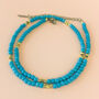 Turquoise Beaded Gold Necklace, thumbnail 4 of 8