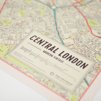 Vintage Map Of London Poster, 3 of 9