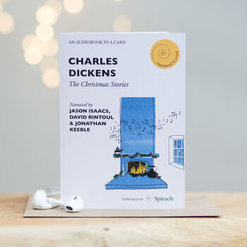 Charles Dickens Christmas Stories Audiobook Card Christmas Gift, 12 of 12