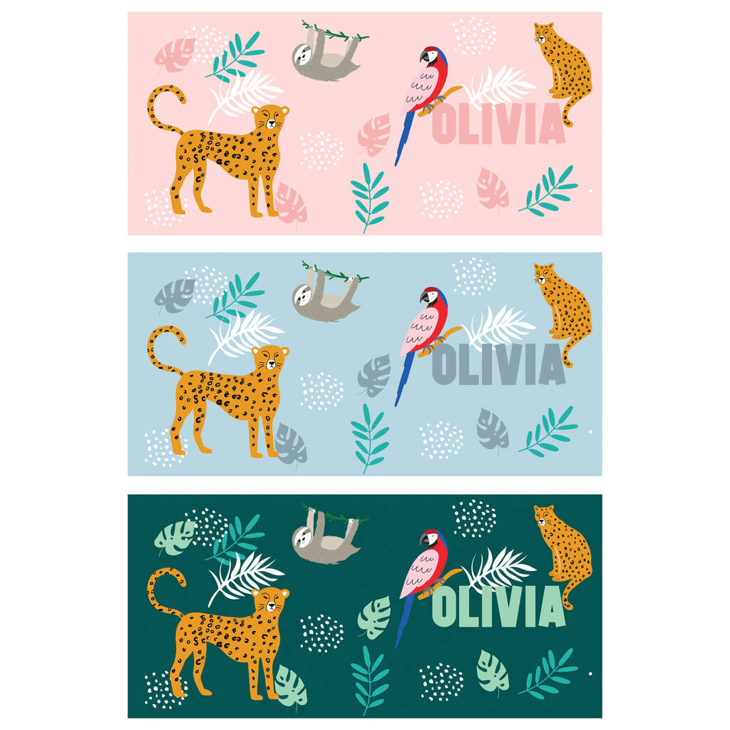 Personalised 'Jungle' Mug In Three Different Colours By A Piece Of