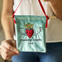 Personalised Velvet Embroidered Claddagh Heart Banner, thumbnail 1 of 4