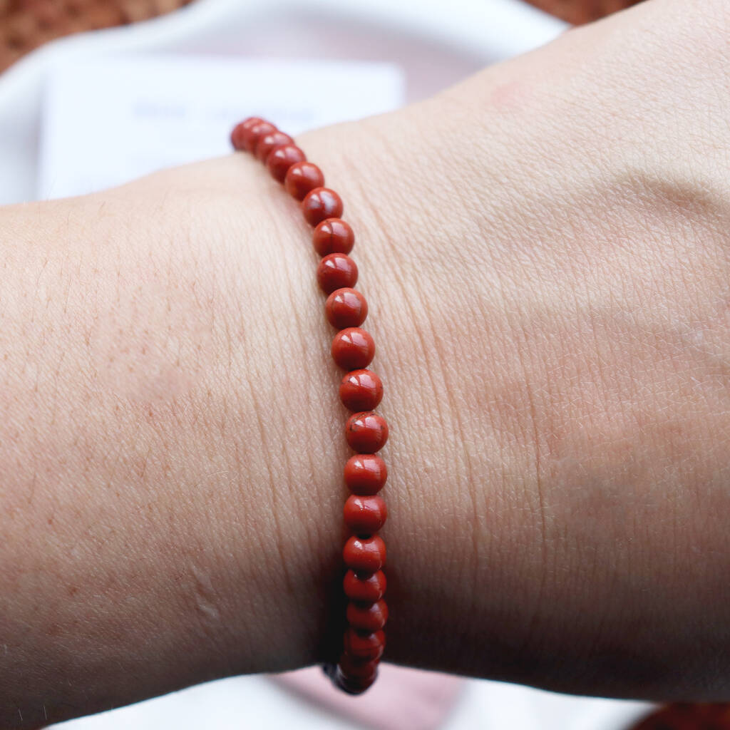 Red Jasper Crystal Bracelet – Grounding And Strength Gift, 1 of 5