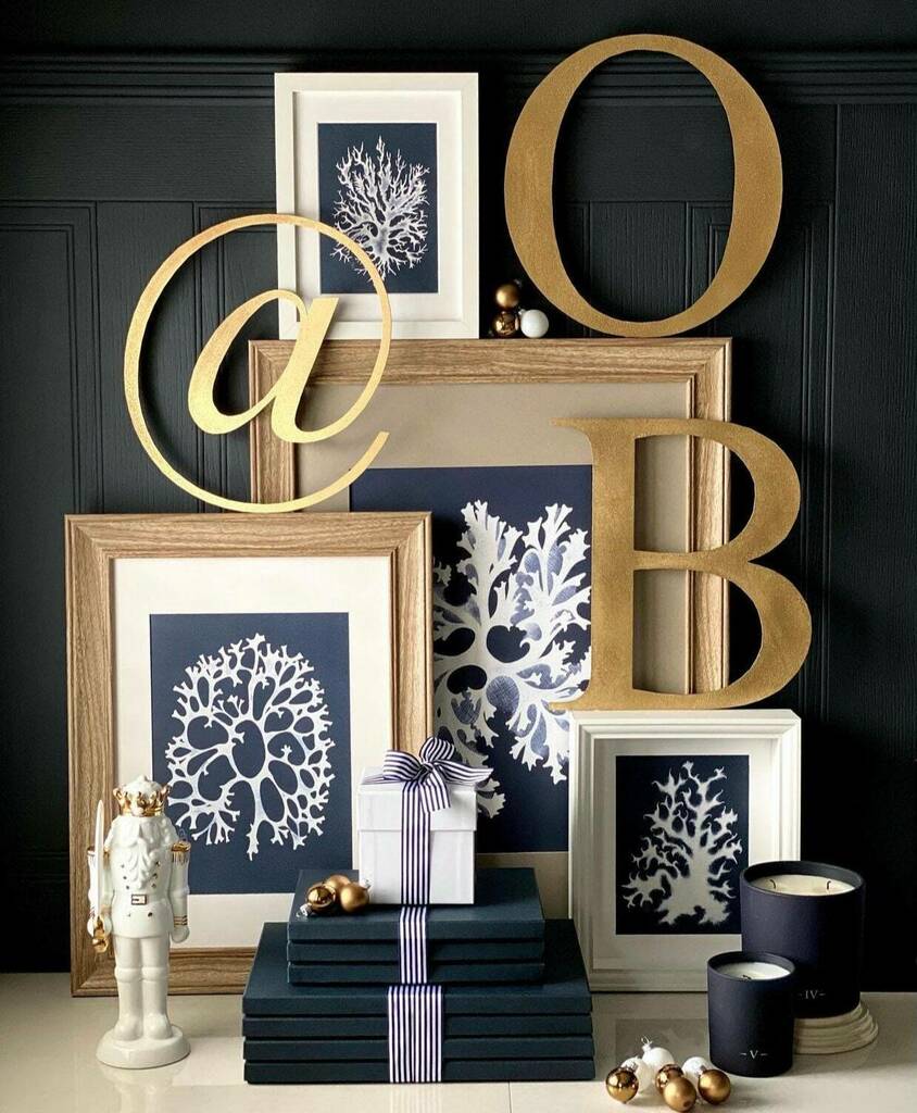 Gold Metal Letters Personalised Signs House Decorations, 1 of 11