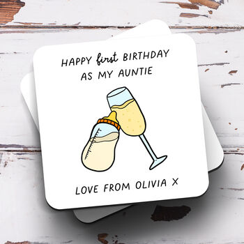 Personalised Mug 'First Birthday As My Auntie', 2 of 2