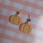 Polymer Clay Pumpkin Dangle Earrings, thumbnail 2 of 2