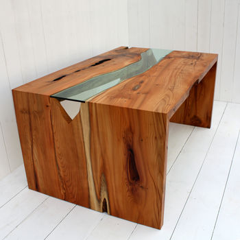 Yew And Glass Coffee Table, 6 of 6