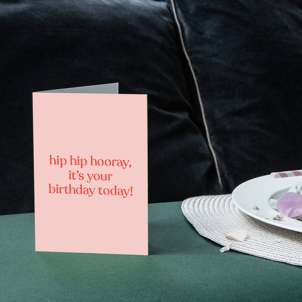 Hip Hip Hooray Birthday Greetings Card By Amy Wicks Design