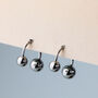 Sterling Silver Ball Ear Jacket Earrings, thumbnail 4 of 6