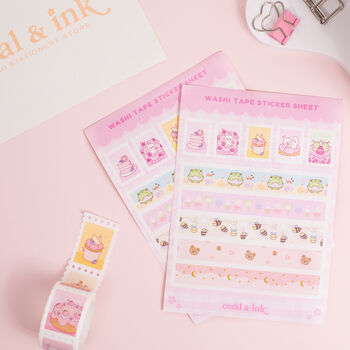 Cute Washi Tape Planner And Journal Sticker Sheet, 4 of 6