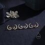 Delicate Cz Moon And Star Stud Earrings, thumbnail 5 of 10