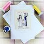 Wedding Card, Personalised, Embroidered, thumbnail 2 of 12