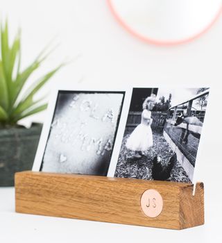 Personalised Oak And Copper Photo Block, 4 of 6