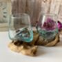 Handcrafted Double Molten Glass On Driftwood Melted Glass Bowl, thumbnail 5 of 12