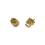 Tiny Gold Spiral Stud Earrings, thumbnail 4 of 4