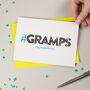 Hashtag Gramps Birthday Card, thumbnail 2 of 3