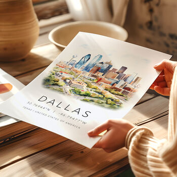 City Travel Poster For Dallas Texas, 3 of 7