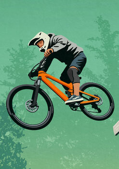 Personalised Mountain Bike Jump Print, 4 of 7