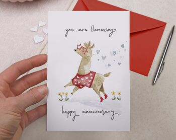 Llama Anniversary Card, 2 of 2