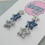 Glitzy Triple Star Resin Earrings, thumbnail 5 of 12