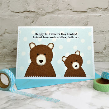 'Daddy Bear' Personalised First Father's Day Card, 2 of 2