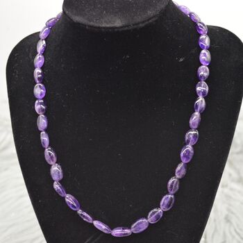 Amethyst Beaded Necklace 18 Inch, 6 of 6