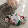 Festive Upcycled Silk Lined Cotton Face Mask, thumbnail 2 of 12