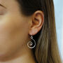 Sterling Silver Dangly Textured Curl Earrings, thumbnail 1 of 4