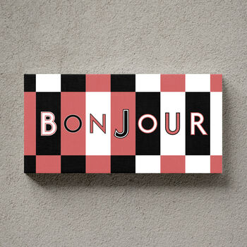 Bonjour Sign Personalised Print Gift, 4 of 10