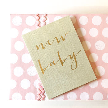 Mini Gold Foiled New Baby Card, 4 of 5