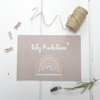 Baby Shower Prediction Cards: Rainbow, 3 of 5