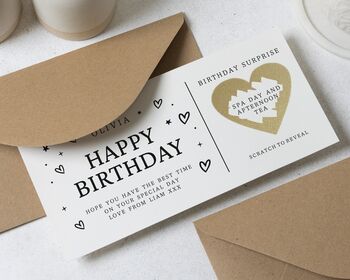 Simple Happy Birthday Scratch Voucher, 2 of 4