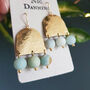 'Titans Theia' Amazonite And Ethical Brass Earrings, thumbnail 3 of 3